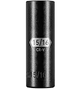BLACKROBOT 1/2 Inch Drive 6-Point Deep Socket, 15/16 inch Deep Impact Socket, CR-V Steel