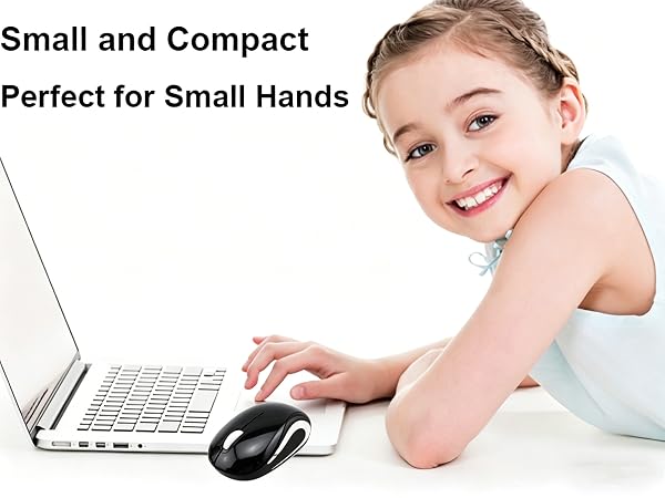 Wireless Mouse Mini Small Silent Cute Pocket Portable Compact Travel USB Tiny Optical