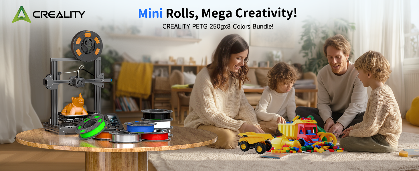 creality 1.75mm 3d printing filament petg 1kg black