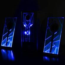 computer speakers led blue glow lights pc gaming desktop laptop