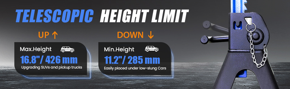 3 Ton Jack Stands 6,000 lb Capacity Car Lifting Stand 1 Pair Car Jack,Fit Use for Cars Automotive