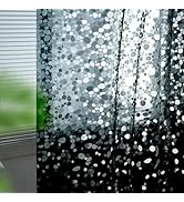 Ga-Geetopia EVA Black Thin Shower Curtain Liner, Pebble Pattern 72x72 Inch Lightweight Plastic Ba...