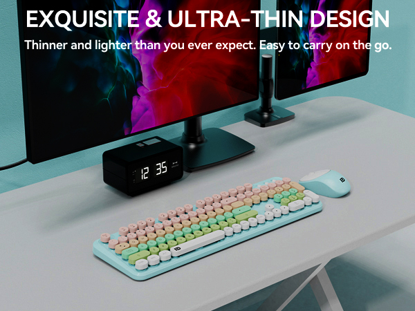 wireless keyboard mouse combo for office desk setup
