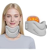 Carecomfi Neck Heating Pad with Massage Relieve Pain,Cervical Traction Device Travel Neck Pillows...