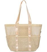 Mesh Beach Tote Large Bag 2022 Upgrade for Women with Multiple Pockets for Family Travel Swimming...