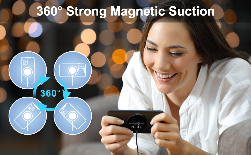 Magnetic Wireless Charger for iPhone 16 Pro Max Mag-Safe Charger for iPhone 16 Magnet Charging Pad