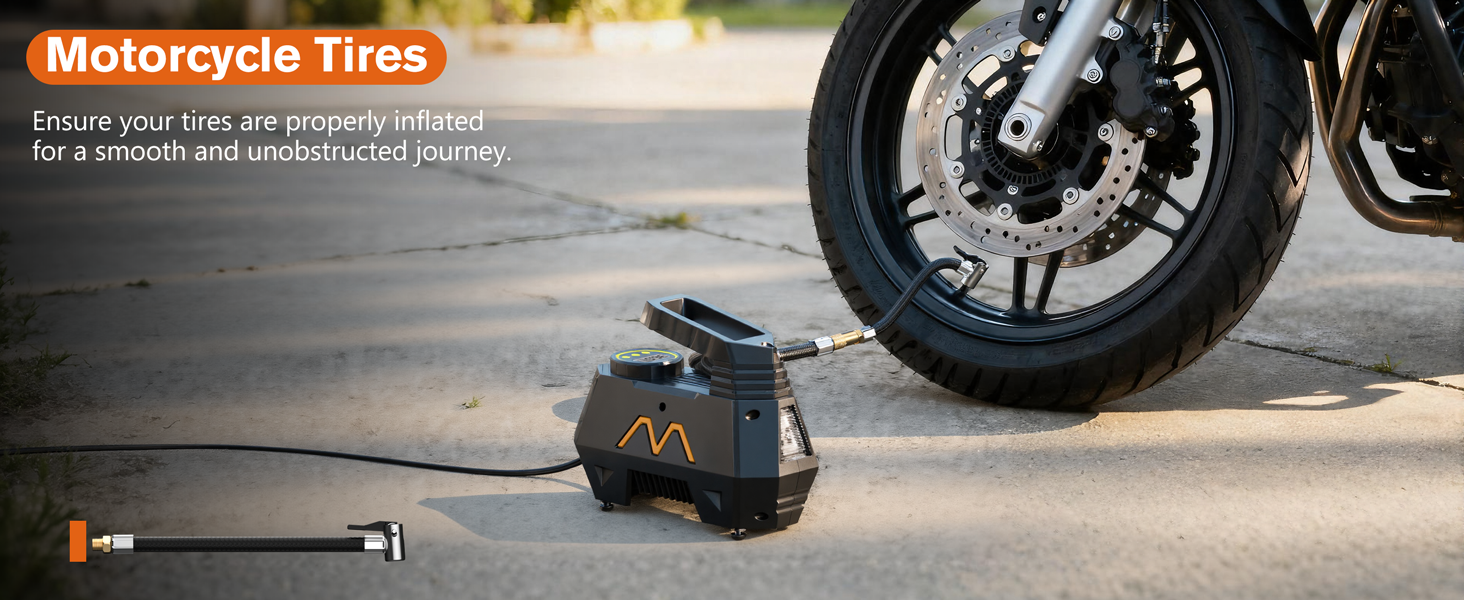 air pump for motorcycle tires