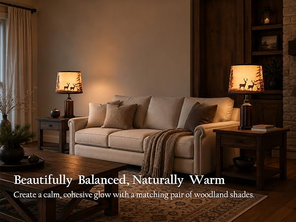 deer decor lamp shades set of 2
