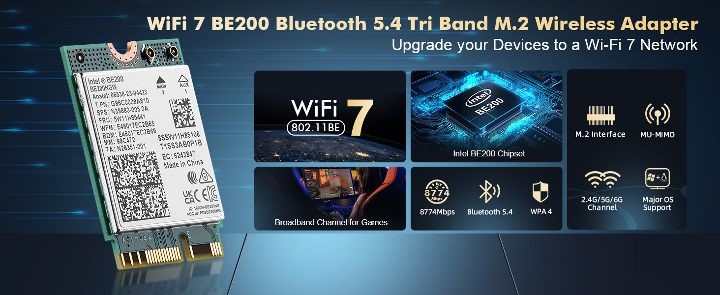Wifi7 BE200 Network Card
