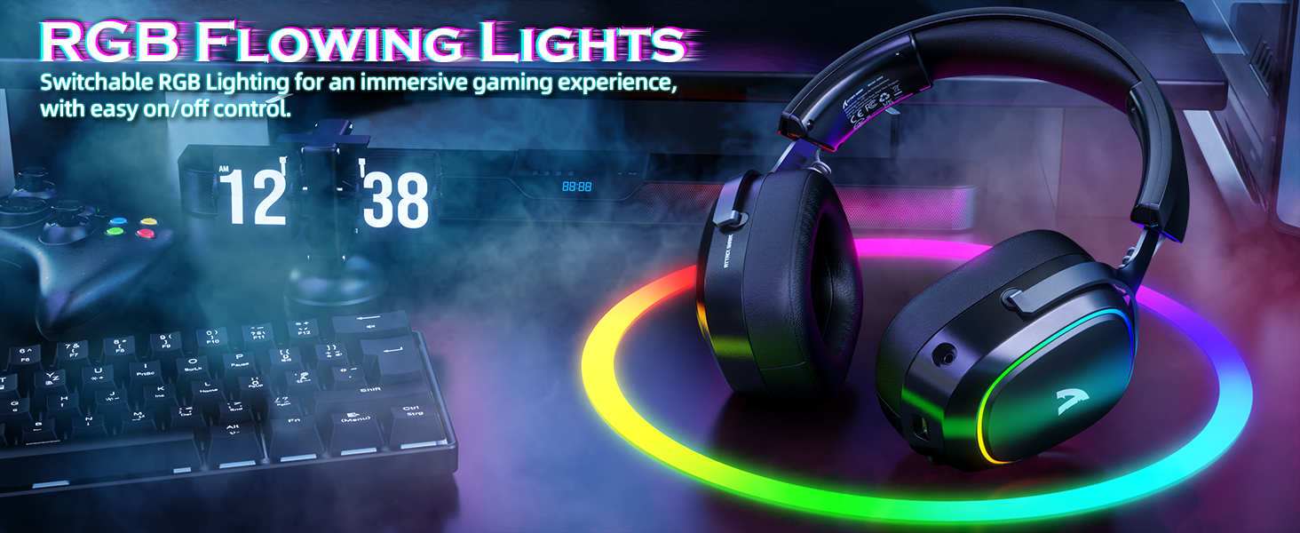 ATTACK SHARK G800 Wireless RGB Gaming Headset