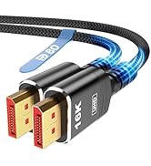 Highwings 80Gbps Displayport Cable 2.1 10FT, 16K@60Hz, 8K@120Hz, 4K@240Hz, DP 2.1 Cable 16K Braid...