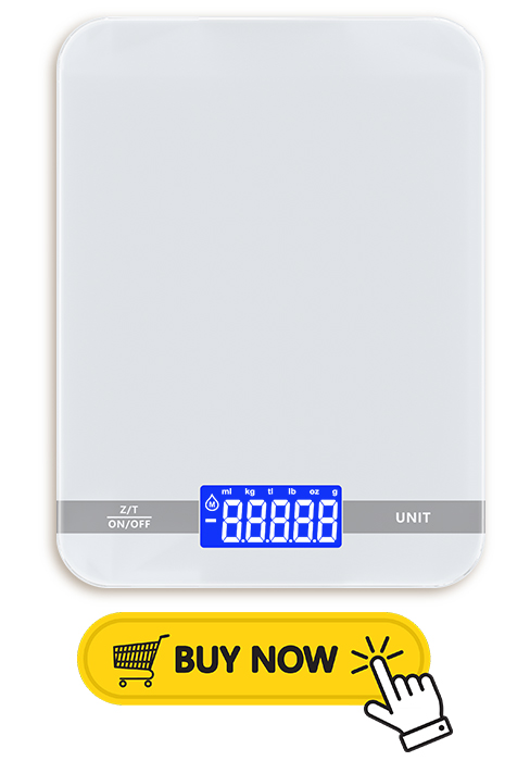 11lb White Food Scale