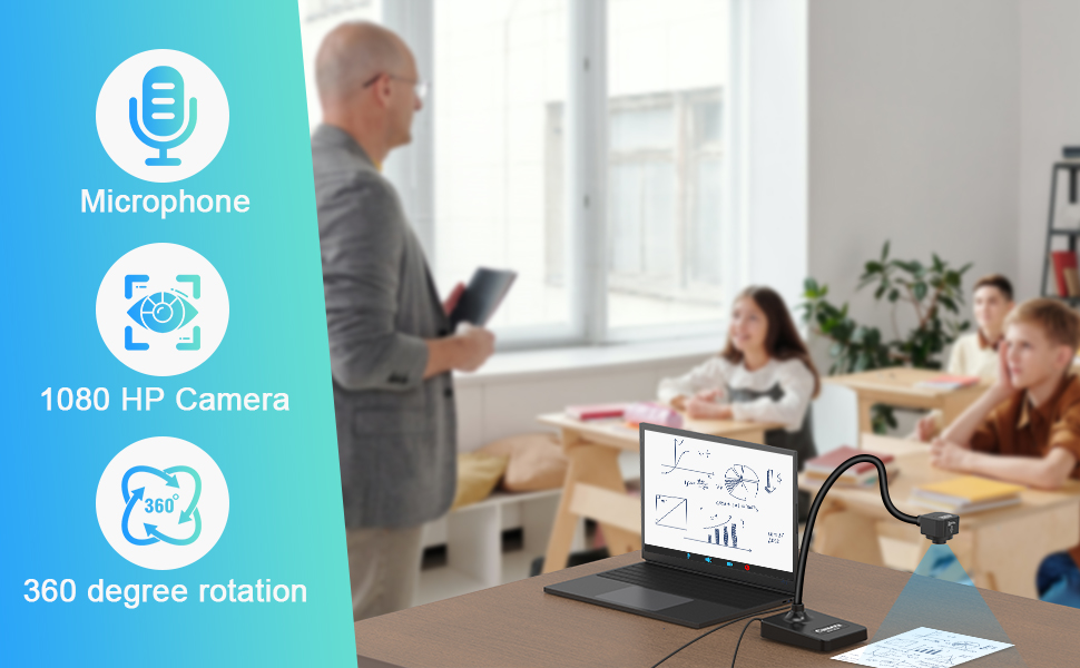 USB document camera teachers classroom teaching 2mp 2K art gift webcam school