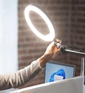 Kensington L1000 Bicolor Ring Light with Webcam Mount for Video Conferencing (K87653WW)