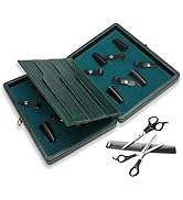 Hair Scissors Bag Large Capacity PU Leather Hair Scissors Storage Bag Holder Hair Cutting Scissor...