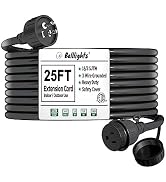 25 Feet Heavy Duty Outdoor Extension Cord 3 Prong Power Cable Waterproof 16 SJTW AWG, NEMA 5-15P ...