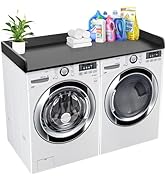 Royxen Washer Dryer Countertop Solid Wood with Polyester Coating, Laundry Countertop with Edge Ra...