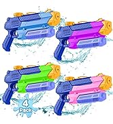 WOLKEK Water Gun, Water Guns for Kids, 4 Pack Long Range Squirt Guns, Pool Toys Water Toys for Sw...