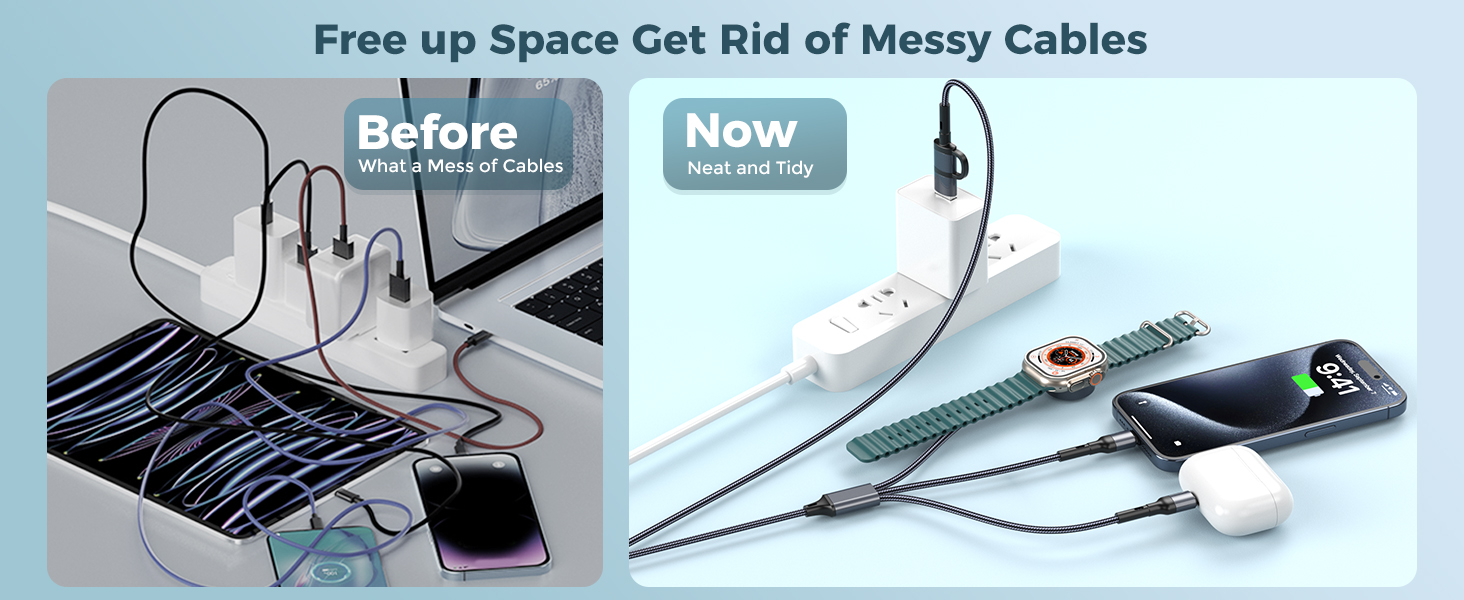 multi charging cable travel essentials for apple watch iPhone charger