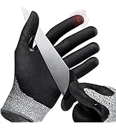 NoCry Coated Cut Resistant Gloves with Superior Grip; Waterproof Reinforced Foam Nitrile Coating;...