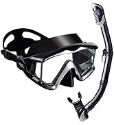Adult Pano 3 Window Scuba Diving Mask, Tempered Glass Snorkel Mask Anti-Fog Swim Mask No Leakage ...