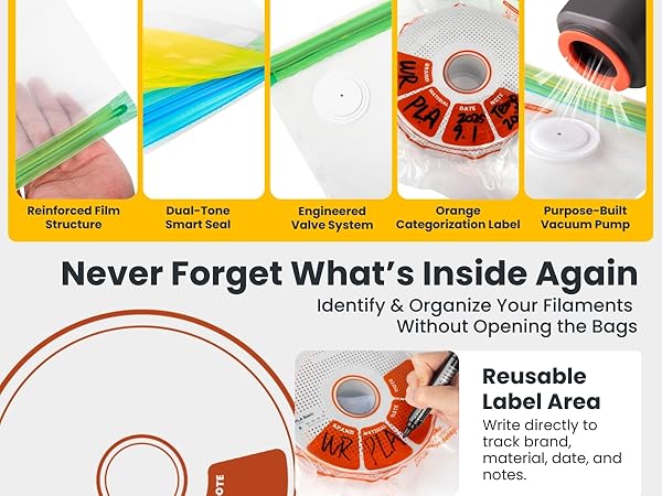 filament storage bags