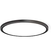 WKONCLDY 4700lm LED Flush Mount Ceiling Light, Super Slim 16 inch LED Ceiling Light, 5000K LED Ce...