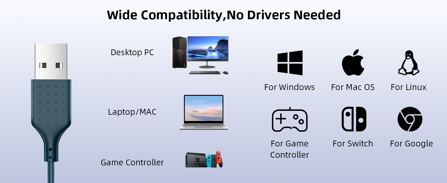 usb earbuds with microphone for pc laptop computer