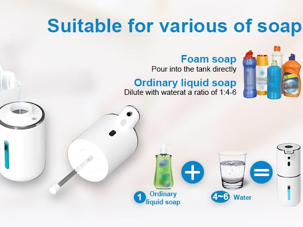 dispenser is compatible with a wide range of soap formulations