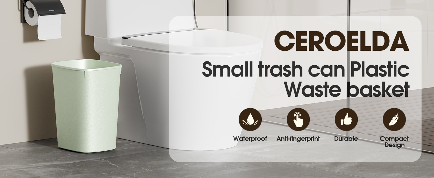 CEROELDA Small trash can Plastic Waste basket