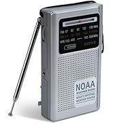 T.TAOMI NOAA Weather Radio Portable Radio, Best Reception, AM FM Transistor Radio for Mowing, Jog...