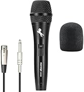 Marengo Dynamic Vocal Microphone for Karaoke Speaker,Wired Handheld Mic with On and Off Switch an...