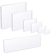 UCEC 7 Pieces Acrylic Stamp Block Assorted Sizes Clear Acrylic Mounting Blocks Set, Decorative St...