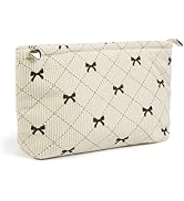 Bows Cosmetic Bags for Women, Cute Bow Makeup Bag Coquette Aesthetic Purse Travel Makeup Bag Smal...