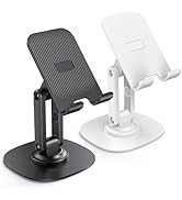 OMOTON Cell Phone Stand for Desk, 2 Pack Adjustable Foldable Phone Holder, 360 Swivel Mobile Stan...