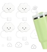 AUAUY Straw Covers Compatible with Stanley 30&amp;40 Oz Tumbler, Silicone Straw Tips Covers, Reusable...