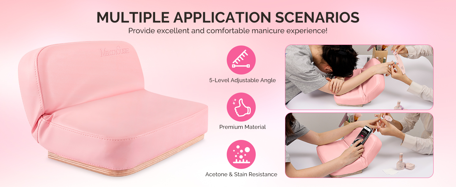 Reposabrazos plegable MelodySusie para manicura