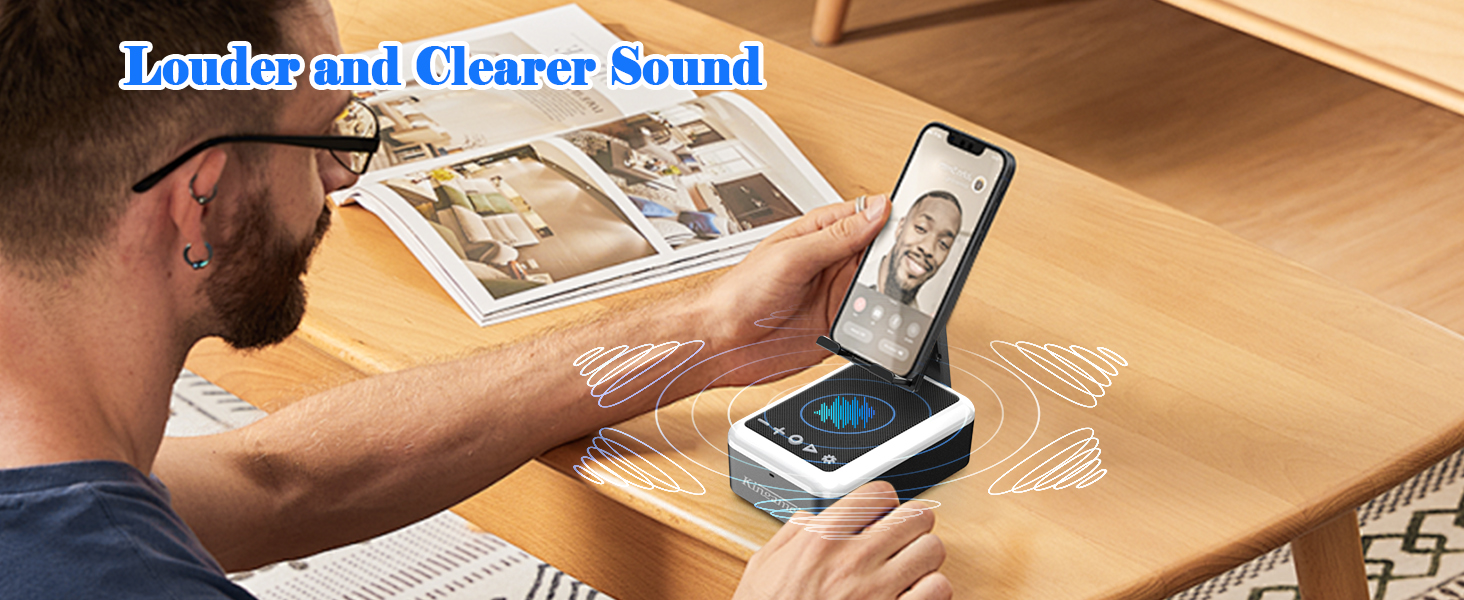 phone stand with bluetooth speaker