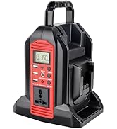 YEX-BUR 350W Power Inverter for Milwaukee 18v Battery, 2-Ports DC 18V to AC 120V Pure Sine Wave I...