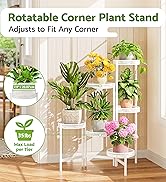 3-Tier Large Plant Stand Indoor with 7.9-Inch Wide Drainage Tray