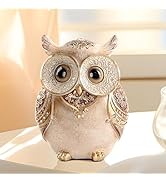 Smadeer Owl Statue for Home Decoration - Adorable Big Eye Owl Decor for Shelf, Bookshelf, Office ...