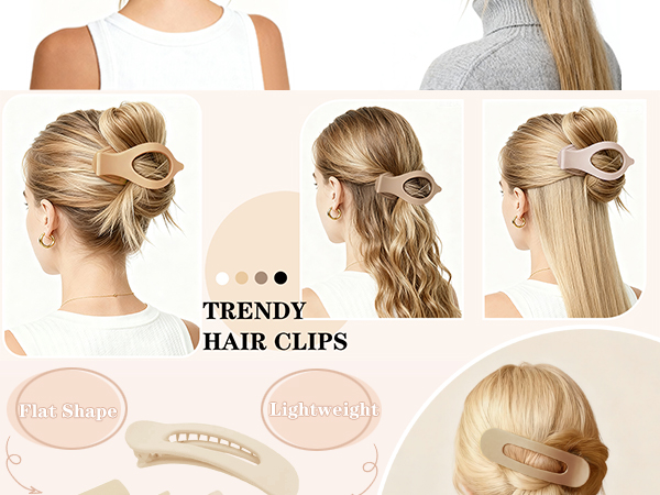 Flat Hair Clips for Women