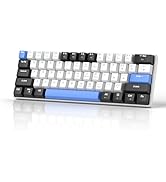 MageGee 60% Mechanical Gaming Keyboard with Brown Switches, Ice Blue Backlit Mini Compact 61-Key ...