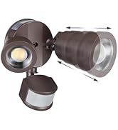 LEONLITE 25W LED Security Light Adjustable, Motion Sensor Flood Lights Outdoor, 30°-80° Beam Angl...