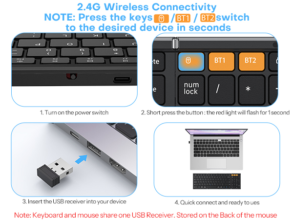 Foldable and Mouse Keyboard