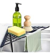 Corner Sink Caddy, Ohuhu Sponge Holder for Kitchen Sink Organizer Silicone Wrapped Steel Anti Sli...
