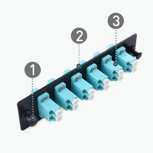 6-Port Fiber Patch Panel with 6 Duplex LC Fiber Optic Adapters