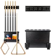WeGXY Pool Cue Rack Wall Mount, Upgrade 6-Cue Billiards Rack Pool Stick Holder, Pool Table Access...