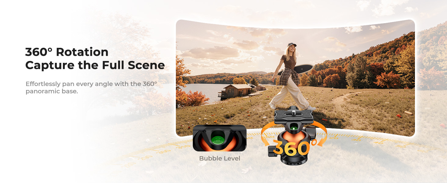 K&amp;amp;amp;F CONCEPT 63&amp;amp;#34; Aluminum Compact Camera Tripod
