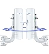 5KM Wireless Bridge with 2 x 1Gbs Ports and Bracket Mounts for Network Extend, AdaLov CPE361 Poin...